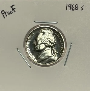 1968 S Jefferson Nickel Proof, GEM, Very Nice, Low Mintage! 🔥 - Picture 1 of 2