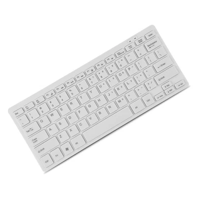 (White)78 Keys Ultra Thin Mini USB Wired Keyboard For Desktop Computer - Image 1 of 4