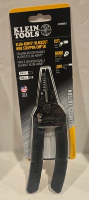 Зачистщики проводов Klein Tools K11095BLK ограниченный выпуск Kurve Blackout 8-20 AWG - Изображение 1 из 2
