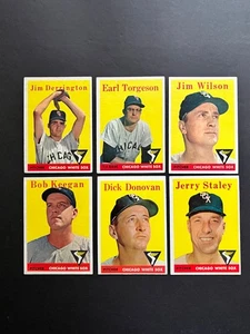1958 TOPPS LOT OF 6 DIFFERENT CHICAGO WHITE SOX PLAYERS CARDS EX/EXMT - Bild 1 von 7