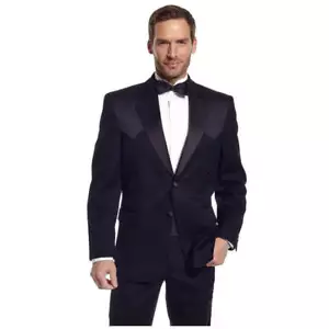 Abrigo deportivo de esmoquin CT0129 Circle S para hombre - negro NUEVO - Imagen 1 de 5