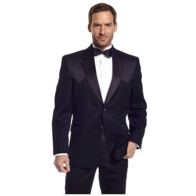 Abrigo deportivo de esmoquin CT0129 Circle S para hombre - negro NUEVO Foto 1 de 2