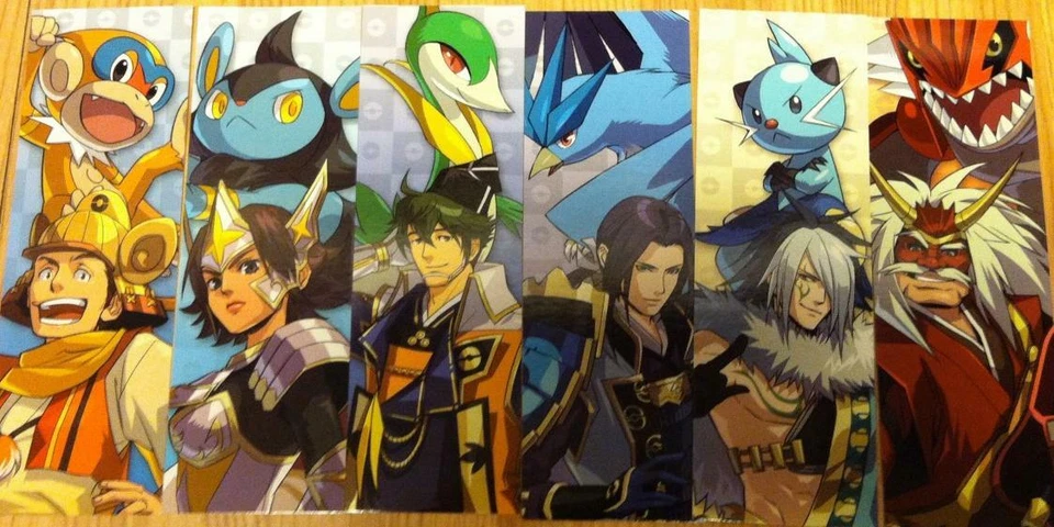 POKEMON CONQUEST Original Video Game Bookmarks Set of 6 MINT SDCC 2012 Comic Con - Image 1 of 1