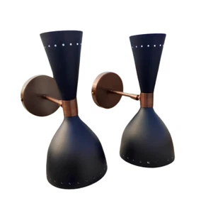 Applique Vintage Italiana Diabolo - Ottone anni '50 - Arredamento Retro, Illuminazione Elegante - Foto 1 di 7