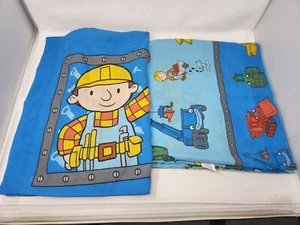 VINTAGE 2001 BOB THE BUILDER FLAT TWIN SHEET W/ STANDARD PILLOWCASE - Picture 1 of 6