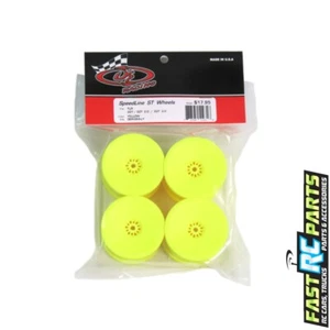 DE Racing Speedline ST Wheels for TLR 22T / YELLOW / 4 pieces DER-SS4-LY - Picture 1 of 1