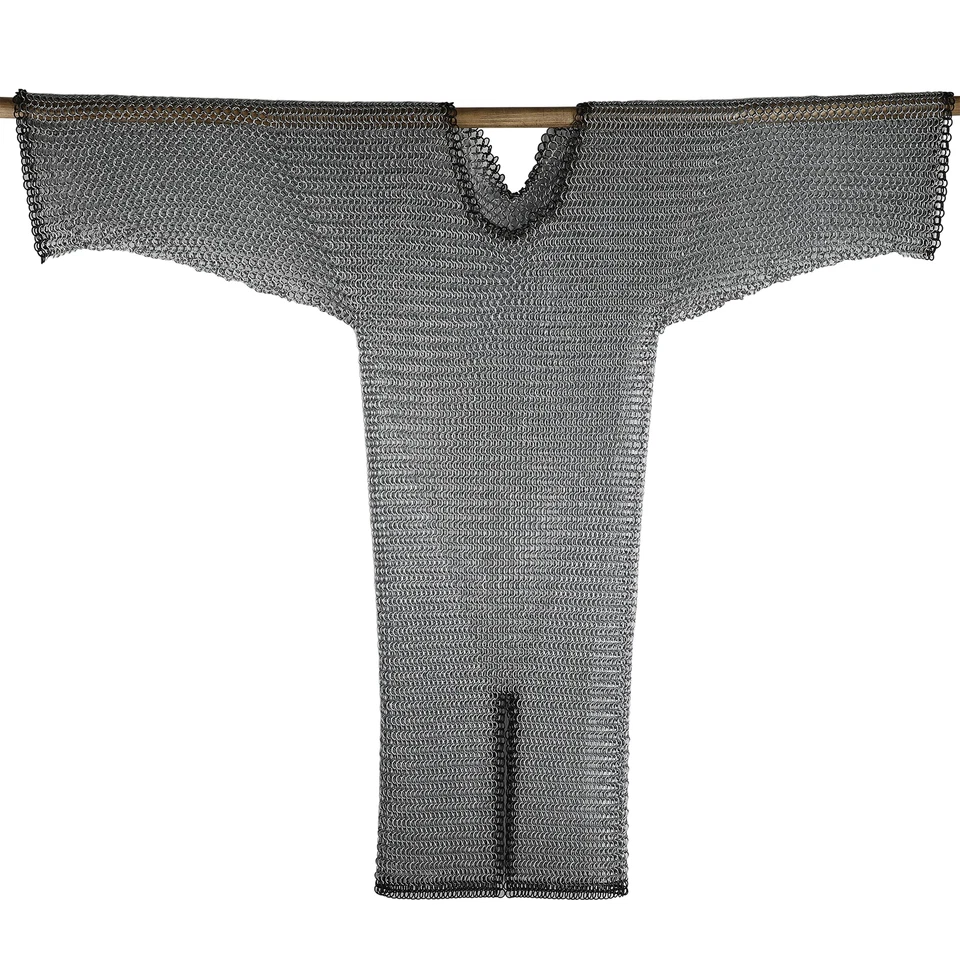 Camisa de caballero manga completa armadura de cota de malla | Hauberk medieval de acero dulce | 6 colores Foto 1 de 4