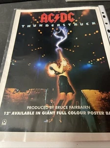ACDC THUNDERSTRUCK ORIGINAL ADVERT/ POSTER/CLIPPING - Picture 1 of 2