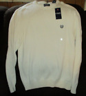 CHAPS Men's 100% Cotton Pullover Sweater Sz.XL Crewneck Kent Essex Cream - NEW