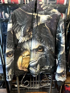 Supreme New York Eagle Hooded Work Jacket Black SS21 LBape Japan Palace London - Picture 1 of 7