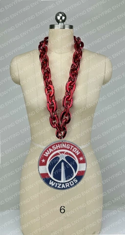 New NHL WASHINGTON WIZARDS BIG Fan Chain RED Necklace Foam MI USA Cover