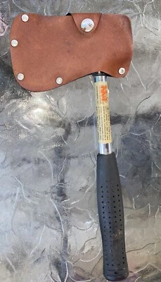 Tomahawk Axe Hatchet Michigan Industries Leather Cover Never Sharpened - Image 1 of 4