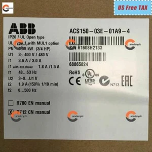 1PC New ABB ACS150-03E-01A9-4 Inverter ACS15003E01A94 Fast Shipping US Free TAX - Picture 1 of 2