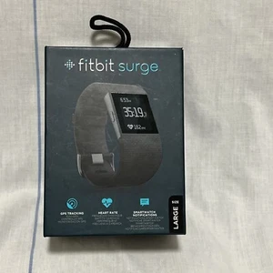 Fitbit Surge kabelloser Fitness-Aktivitätstracker, groß - schwarz. Neues Armband montiert - Bild 1 von 10