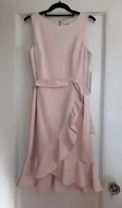 Calvin Klein hellrosa ärmellos Rüschen und Gürtel Größe 6 - Bild 1 von 6