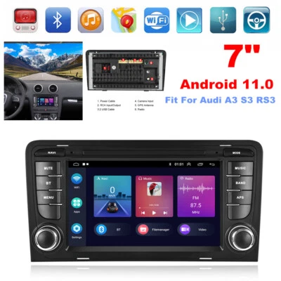 Fit For Audi A3 S3 RS3 7" Android 11.0 Car Stereo Radio Carplay GPS Navi WIFI — 第 1/4 张图片