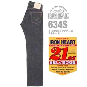 IRON HEART 634S 21oz Selvedge Straight Denim Indigo Blue Size W28-40 for Men # - Picture 1 of 19
