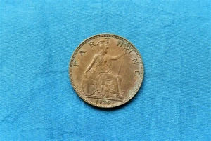 1929 Great Britain Farthing Coin *KM# 825*           *VF-XF* - Picture 1 of 2