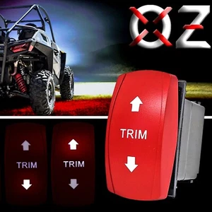TRIM Up Down Momentary Red Rocker Switch 4-Pin for Trucks RV Boats Marine Vessel - Picture 1 of 6