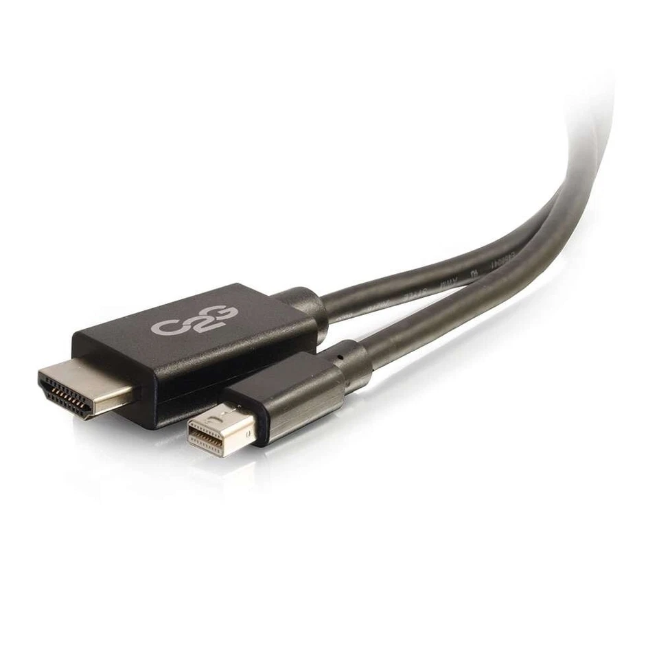 Mini DisplayPort to HDMI Cable – 6ft M/M Adapter Cord | 1080p Black, C2G (54421) - Image 1 of 3