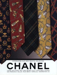 1993 Chanel: New Necktie Collection Vintage Print Ad - Picture 1 of 1
