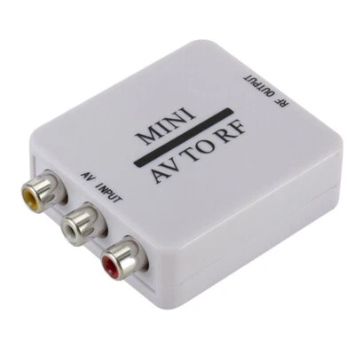 RCA/Composite A/V To RF/Coax/Coaxial Converter RF Modulator AV 2 COAX Adapter~_e - Image 1 of 4