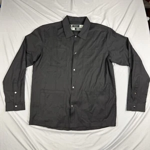 Woolly Clothing Lana Merino Larga Distancia Camisa a Presión Chaqueta Negra Para Hombres Talla 2XL - Imagen 1 de 7