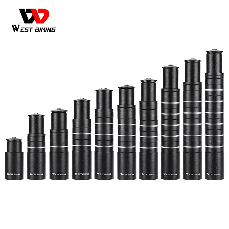 WEST BIKING Bike Fork Stem Extender Bicycle Handlebar Riser Extension Adapter - Image 1 of 4