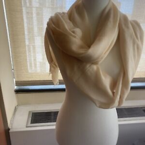 manrico cashmere shawl crem color new made in Italy