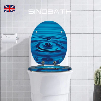 HOMSEAT WC Sitz mit Absenkautomatik langsam absenkbarer dekorativer Toilettensitz