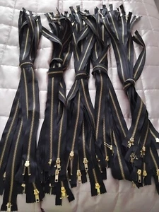 Black Double Ended Brass Zips 50 X 26" 67 Cm - Picture 1 of 2