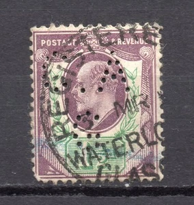 GB GROSSBRITANNIEN PERFIN C.A G PORTOEINNAHMEN KING EDWARD VII - Bild 1 von 2