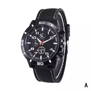 White Mens Watches Sports Wrist Boy Army Silicon Strap Quartz Cheap New P3 - Picture 1 of 1
