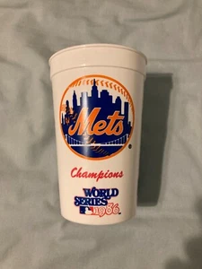 Vintage 1986 New York Mets World Series Champions Icee Plastic Cup - Picture 1 of 6
