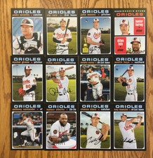 2020 Topps Heritage BALTIMORE ORIOLES TEAM SET - Dillon Tate RC John Means Etc