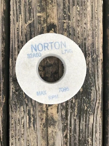 NORTON Grinding Wheel, 3"x1"x1.5", "38A60-L7VG" Max. speed 7095 - Picture 1 of 3