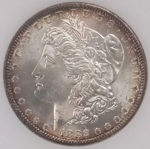 1882 S Morgan Dollar Silber Dollar Stempelglanz. - Bild 1 von 5