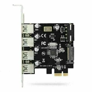4 Ports HUB PCI-E to USB 3.0 HUB PCI Express Expansion Card Adapter USA - Picture 1 of 8
