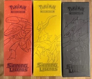Pokémon TCG Shining Legends Super Premium Collection ETB Trio OPEN/EMPTY/USED - Picture 1 of 1