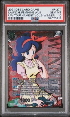 PSA 10 Launch, Feminine Wiles Winner P-274 Promo Dragonball Super Card Game - Image 1 of 2