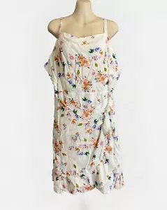 City Chic women's boho strappy floral chiffon wrap skirt dress +M/18-20 (544 - Picture 1 of 6