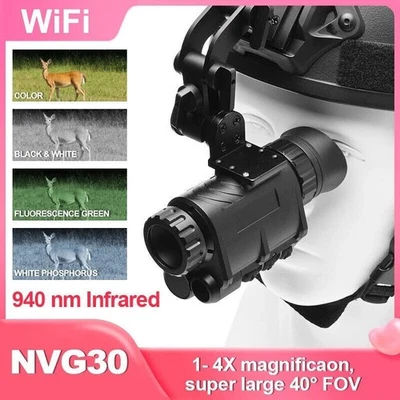 NVG30 Night Vision Goggles Long-distance 940nm IR Digital Monocular Telescope - Image 1 of 4