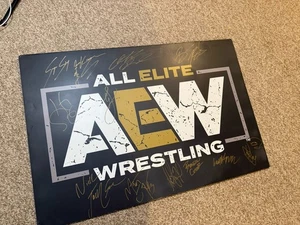 All Elite Wrestling AEW Signed Poster 24x36 Autograph Omega Young Bucks Cody - Picture 1 of 18