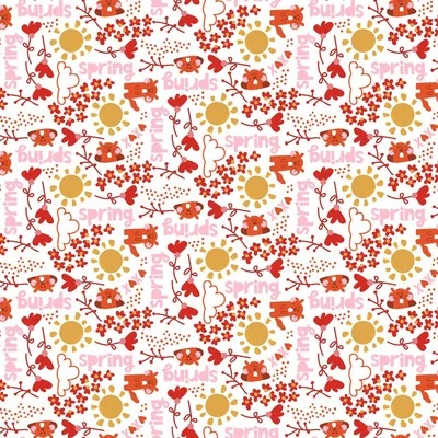 Tela de tela Hello Spring Meags & Me floral y sol por yarda Foto 1 de 2