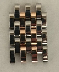 Michele MW01K00L4018 20 mm Steel Rose Gold Two Tone Watch Bracelet Link - Picture 1 of 4
