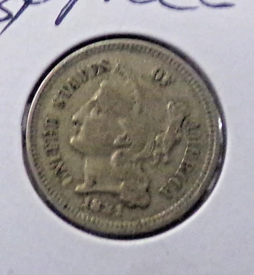 1881 Three Cent Piece VF - Image 1 of 4