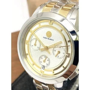 Reloj para mujer Tory Burch TBW1052 cuarzo cronógrafo esfera crema acero dos tonos - Imagen 1 de 14