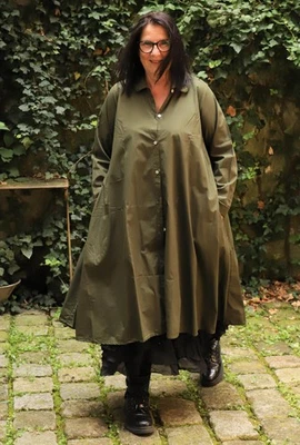 Privatsachen - Lagenlook MANTEL NUREANTIK Gr. 44 bis 54 - avocado - Bild 1 von 4