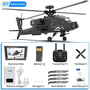 YXZNRC F11S Helicopter Apache GPS 2.4G 6-Axis Gyro 9CH Flybarless 3D 2 Battery - Picture 1 of 19