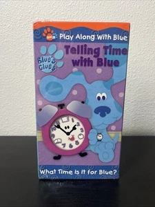 Blues Clues Telling Time with Blue Nearly Sealed VHS - Picture 1 of 4